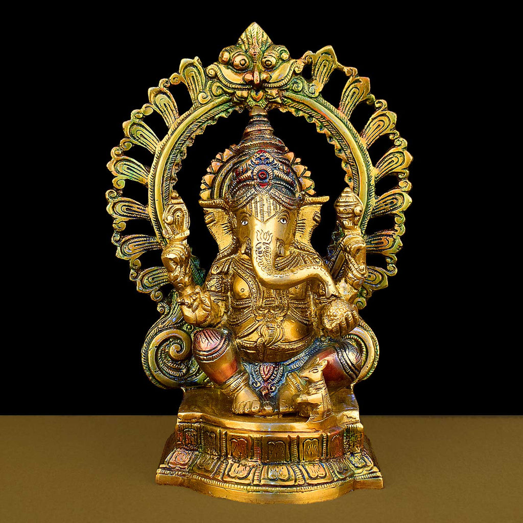 Lord Ganesh, Ganpati, known for Blessing Good Health and Wealth, The Idol Is made from Premium Quality material for long lasting use. Handmade product from the Artisanship of India's Craftsman with Using Modern Style.