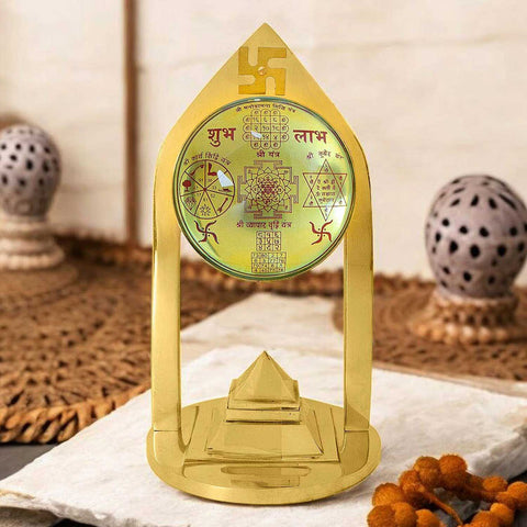 Vastu Pyramid (9x5.5 inch) made of copper and zinc alloy—designed to correct Vastu defects, balance energy flow, and radiate positivity throughout your space. India’s Largest Pooja Accessories Brand - www.satvikworld.com
