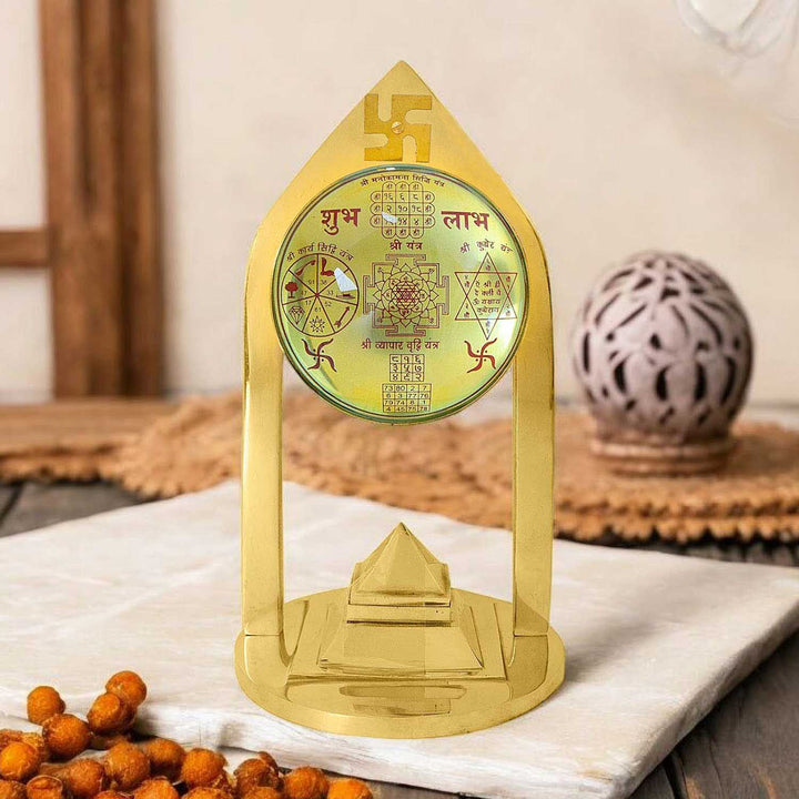 Vastu Pyramid (6x3 inch) made of copper and zinc alloy—designed to correct Vastu defects, balance energy flow, and radiate positivity throughout your space. India’s Largest Pooja Accessories Brand - www.satvikworld.com