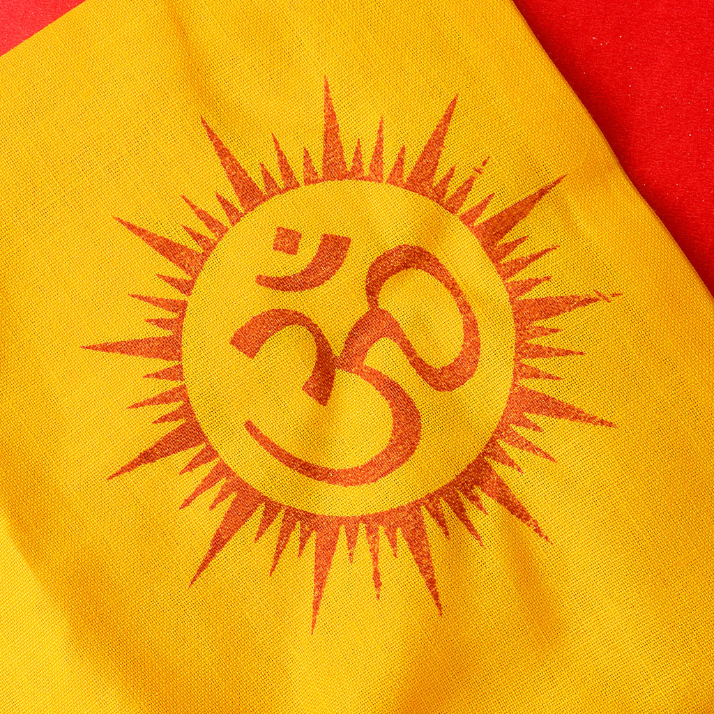 100% Cotton Om Printed Jap Mala Bag with Compact Strap and Spiritual Design. India’s Largest Brass Idols Brand - www.satvikworld.com