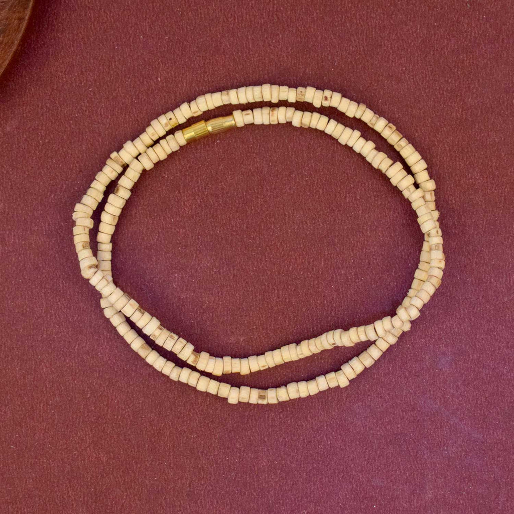 100% Pure 8 Inch Long Tulsi Kanthi Bead Jap Mala – Sacred wooden mala for chanting, devotion, and spiritual protection. India’s Largest Pooja Accessories Brand - www.satvikworld.com