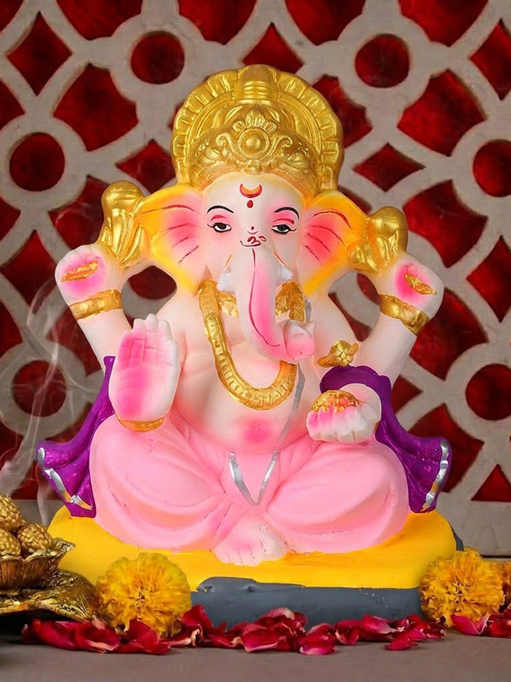 8 Inch Lambodara Eco-Friendly Ganesha Idol | India’s Largest Pooja Accessories Brand – www.satvikworld.com