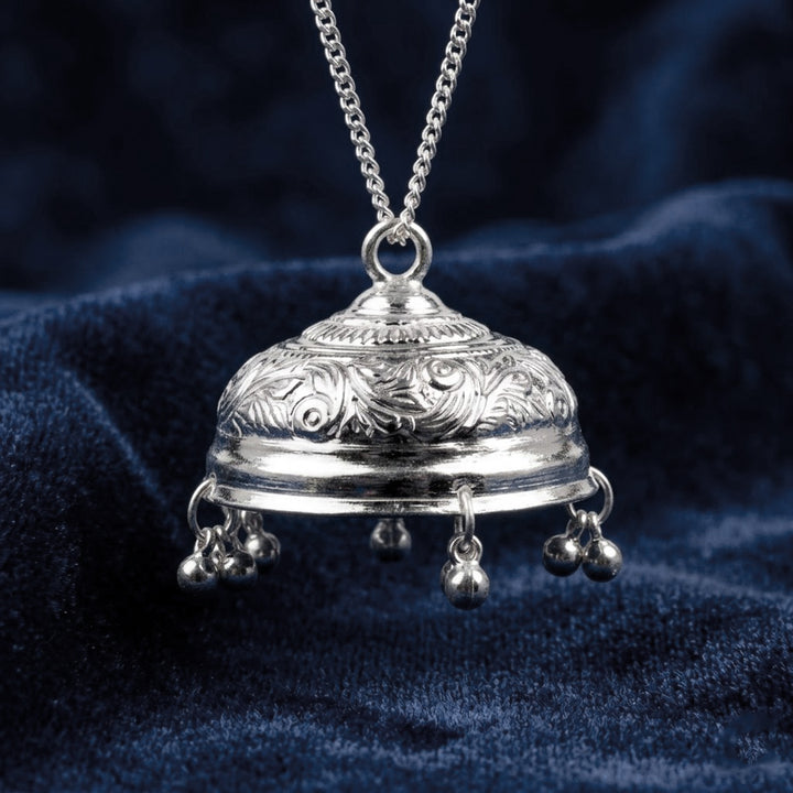 925 pure silver chhatra umbrella nakashi engraved for pooja. India’s Largest Puja Accessories Brand- www.satvikworld.com