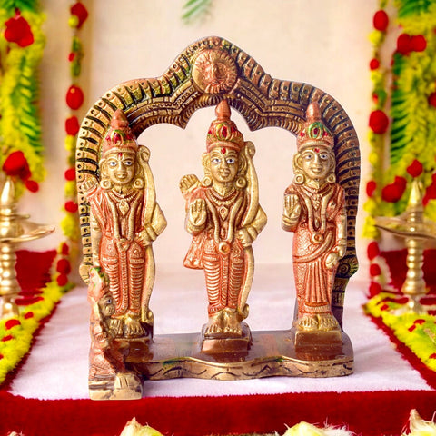 Elegant Brass Ram Darbar Murti - Small