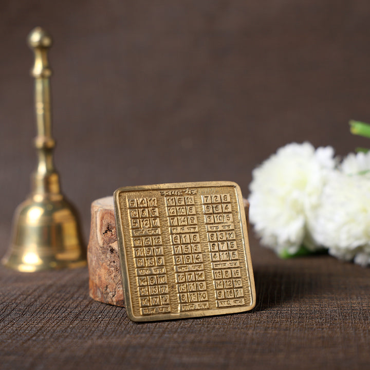 Asht Dhatu Navgrah Yantra for nine planets blessings, protection, spiritual balance, and positivity for home or office. India’s Largest Pooja Accessories Brand – www.satvikworld.com