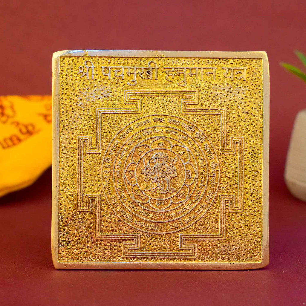 Dhatu Shree Panchmukhi Hanuman Yantra for Protection, Strength & Energy – Satvikstore.in India’s Largest Pooja Accessories Brand - www.satvikworld.com