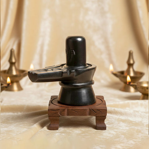 Black Stone Shivling (8cm) for Daily Pooja – India’s Largest Pooja Accessories Brand – www.satvikworld.com