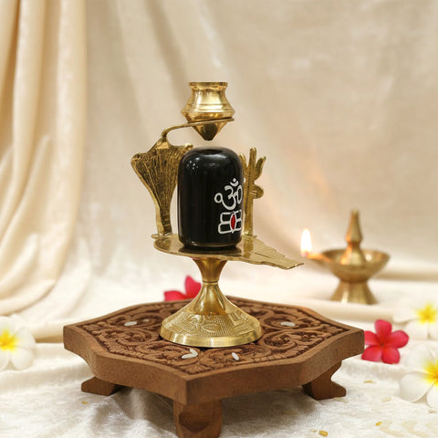 Brass Shivlingam Statue in 5 Inch and 3.5 Inch sizes for spiritual pooja and home worship. India’s Largest Pooja Accessories Brand – www.satvikworld.com