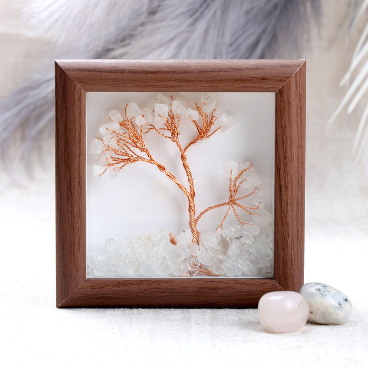 Clear quartz crystal tree frame for clarity and positive energy. India’s Largest Puja Accessories Brand- www.satvikworld.com