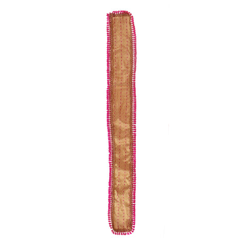 Cream & Pink Patka/Duppata/Angvastra 32 INCH