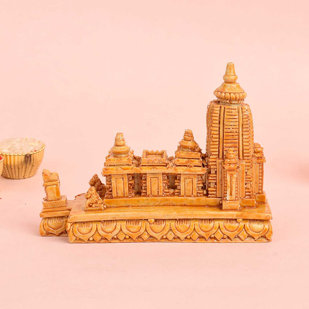 Colorful Jagannath Puri Lotus Base Idol with Wooden Temple Design. India’s Largest Pooja Accessories Brand - www.satvikworld.com