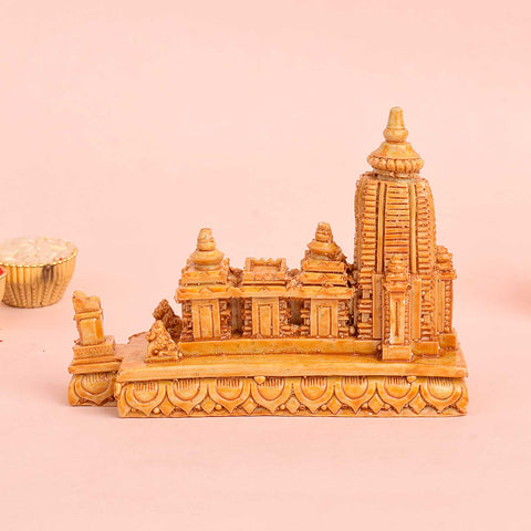 Colorful Jagannath Puri Lotus Base Idol with Wooden Temple Design. India’s Largest Pooja Accessories Brand - www.satvikworld.com