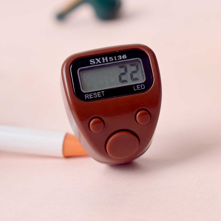 Digital Finger Japa Counter – Ring-style tally counter for mantra chanting and meditation. India’s Largest Pooja Accessories Brand - www.satvikworld.com