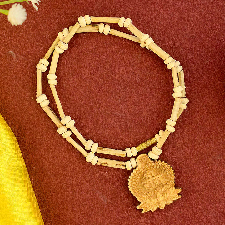 100% Original Tulsi Mala with Shri Ram Wooden Locket – sacred prayer beads with devotional locket for chanting and meditation. India’s Largest Brass Idols Brand - www.satvikworld.com
