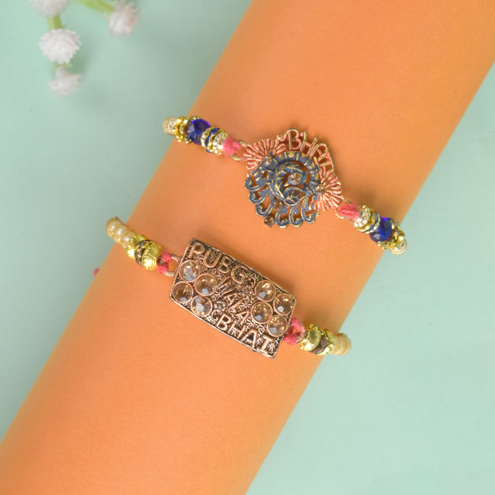 Set of 2 Traditional Rakhis for Brothers with Roli Chawal and Ram Sita Stickers – Raksha Bandhan Gift Pack. India’s Largest Pooja Accessories Brand - www.satvikworld.com