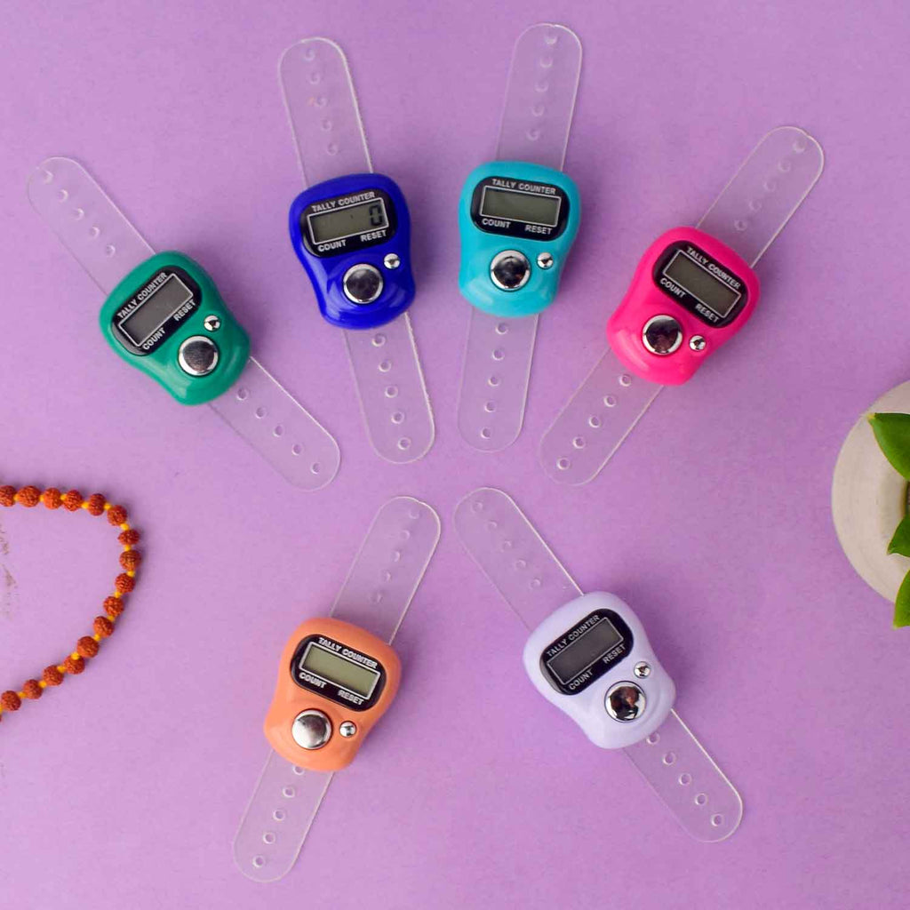 Digital Finger Japa Counter – Ring-style tally counter for mantra chanting and meditation. India’s Largest Pooja Accessories Brand - www.satvikworld.com