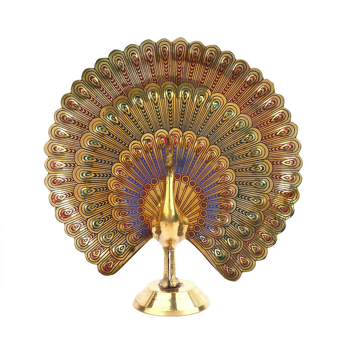 Elegant Brass Peacock Statue Puja Store Online Pooja Items Online Puja Samagri Pooja Store near me www.satvikworld.com