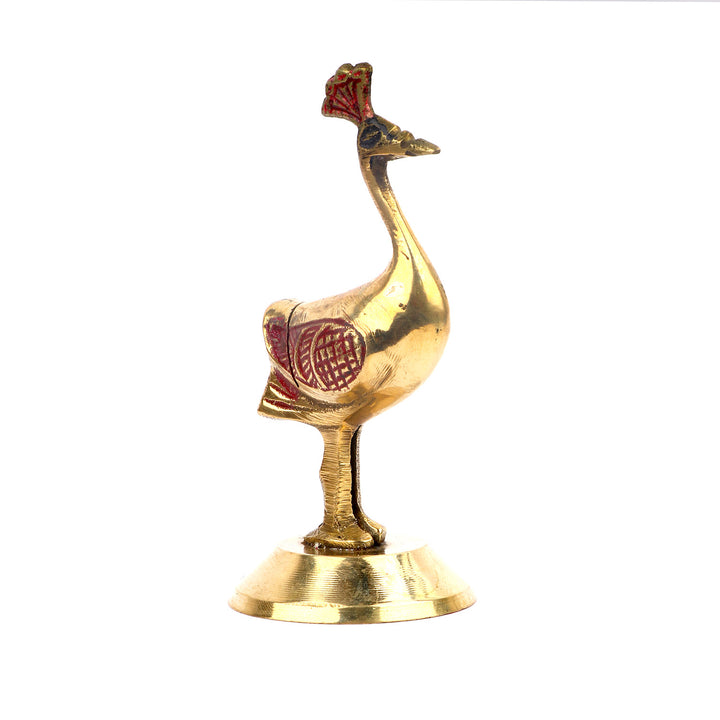 Elegant Brass Peacock Statue Puja Store Online Pooja Items Online Puja Samagri Pooja Store near me www.satvikworld.com