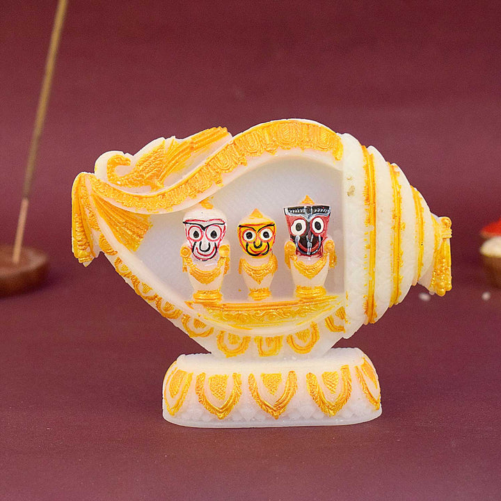 Handcrafted Colored Marble Shankh Idol for Dashboard and Pooja Decor. India’s Largest Pooja Accessories Brand - www.satvikworld.com