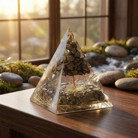 Pyrite tree pyramid healing stone for wealth and prosperity. India’s Largest Puja Accessories Brand- www.satvikworld.com