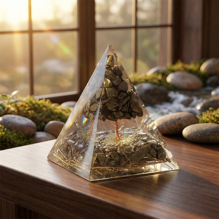 Pyrite tree pyramid healing stone for wealth and prosperity. India’s Largest Puja Accessories Brand- www.satvikworld.com