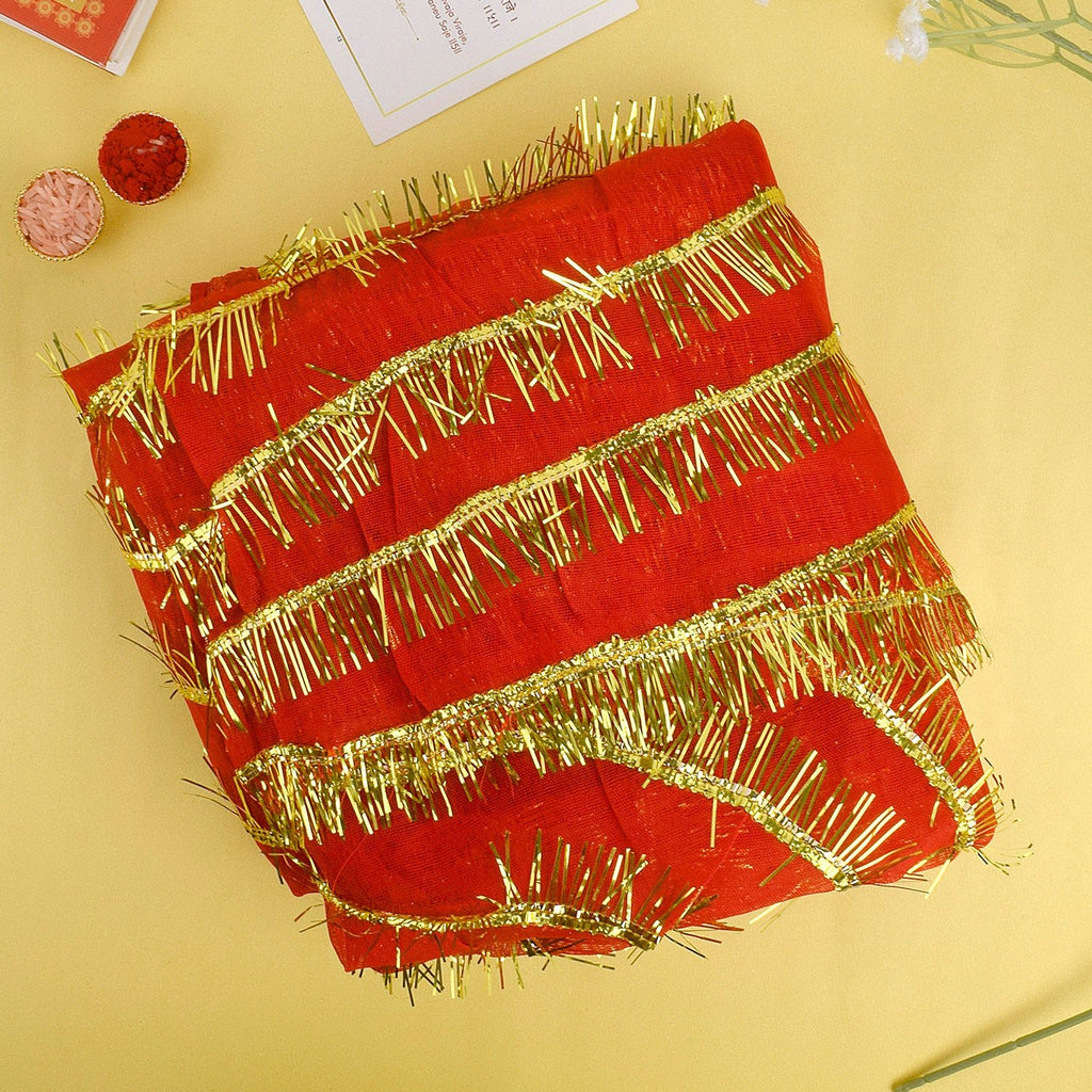 Red Full Size Mata Chunni (60x30 Inch) – India’s Largest Pooja Accessories Brand – www.satvikworld.com