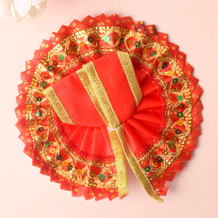 Red Laddu Gopal Dress with Golden Border | India’s Largest Pooja Accessories Brand – www.satvikworld.com
