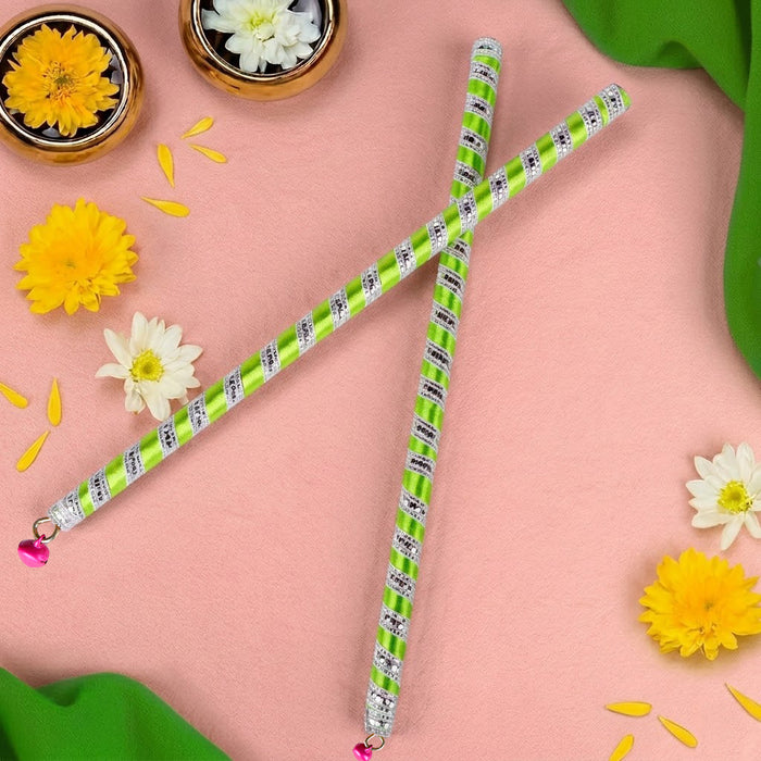 Silk Ribbon Wrapped Wooden Dandiya Sticks | India’s Largest Pooja Accessories Brand – www.satvikworld.com
