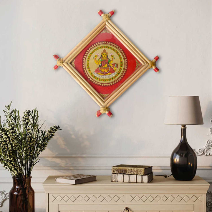Small Laxmi Patachitra Photo Frame for Home Temple and Spiritual Decor. India’s Largest Pooja Accessories Brand - www.satvikworld.com