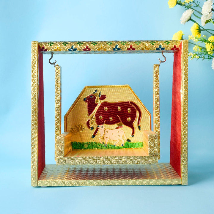 Meenakari Art Jhula for Laddu Gopal – Traditional Wooden Swing – India’s Largest Pooja Accessories Brand – www.satvikworld.com