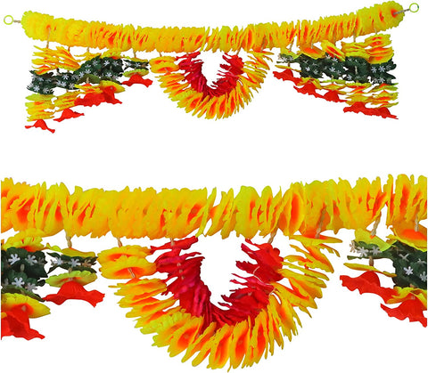 Artificial Flower Bandarwal Toran (Design-12) for door decoration with vibrant floral arrangement for festive and traditional home décor. India’s Largest Pooja Accessories Brand – www.satvikworld.com

