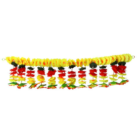 Artificial Flower Bandarwal Toran Design-13 with vibrant floral arrangement for traditional Indian door decoration. India’s Largest Pooja Accessories Brand – www.satvikworld.com