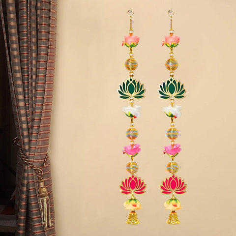 Lotus with Artificial Flower hanging | India’s Largest Pooja Accessories Brand – www.satvikworld.com
