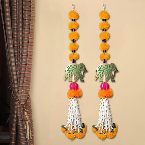 Marigold Flowers with Elephant Wall Hanging | India’s Largest Pooja Accessories Brand – www.satvikworld.com
