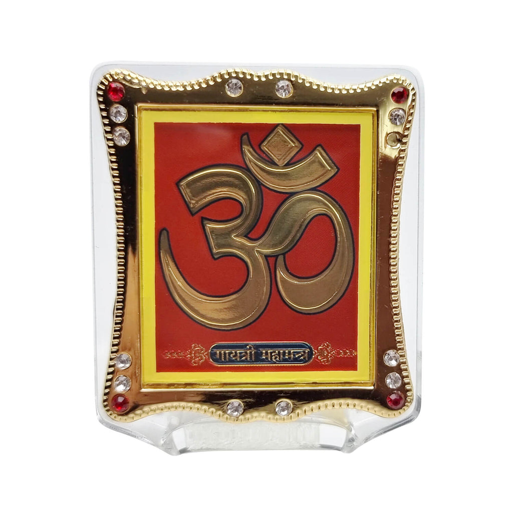 Om Frame for Car Dashboard - A serene and sacred representation of the Om symbol, perfect for enhancing the spiritual ambiance of your car interior. India’s Largest Pooja Accessories Brand – www.satvikworld.com
