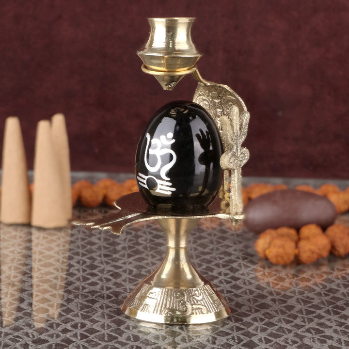 Mahadev Black Stone Shivling with Trishul & Abhishek Patra – India’s Largest Pooja Accessories Brand – www.satvikworld.com